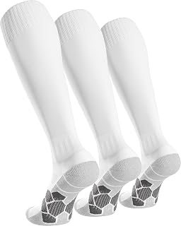 APTESOL Knee-Length Football Socks (3/5 Pairs) Children Youth Adults Long Sports Socks EU 28-44 Cushion Breathable Soccer Training Socks