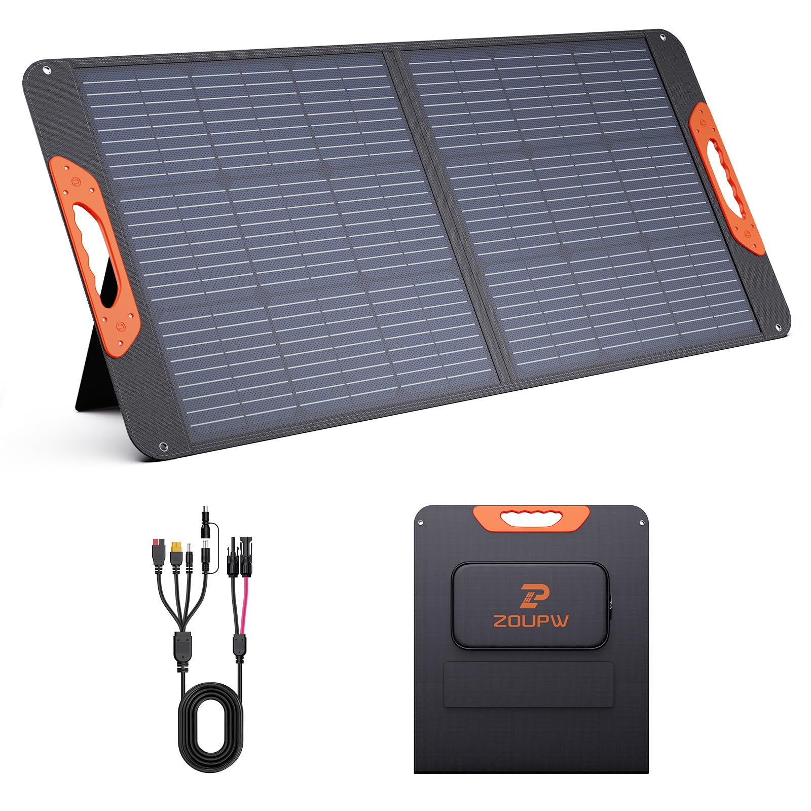 ZOUPW 100W Portable Solar Panel for Power Station,23.5% Efficiency Mono Foldable