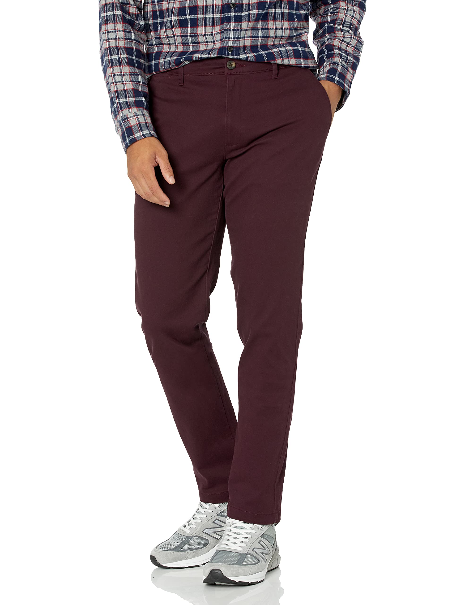 Amazon Essentials Men's Casual Stretch Chino Trousers with Classic Cut