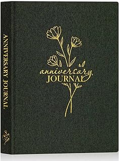 Lanpn Wedding Anniversary Journal - Linen First Year to 70th Anniversary Memory Book for Couples - Newlyweds Journal Wedding Anniversary Notebook Gifts (Green, 190 Pages)