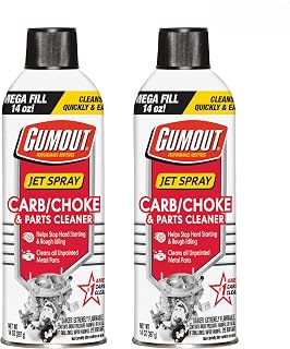 Gumout Carb & Choke Jet Spray Carburetor Cleaner, Pack of 2 | Removes gum varnish restores idle and fuel economy safe on O2 sensors no residue works on small engines