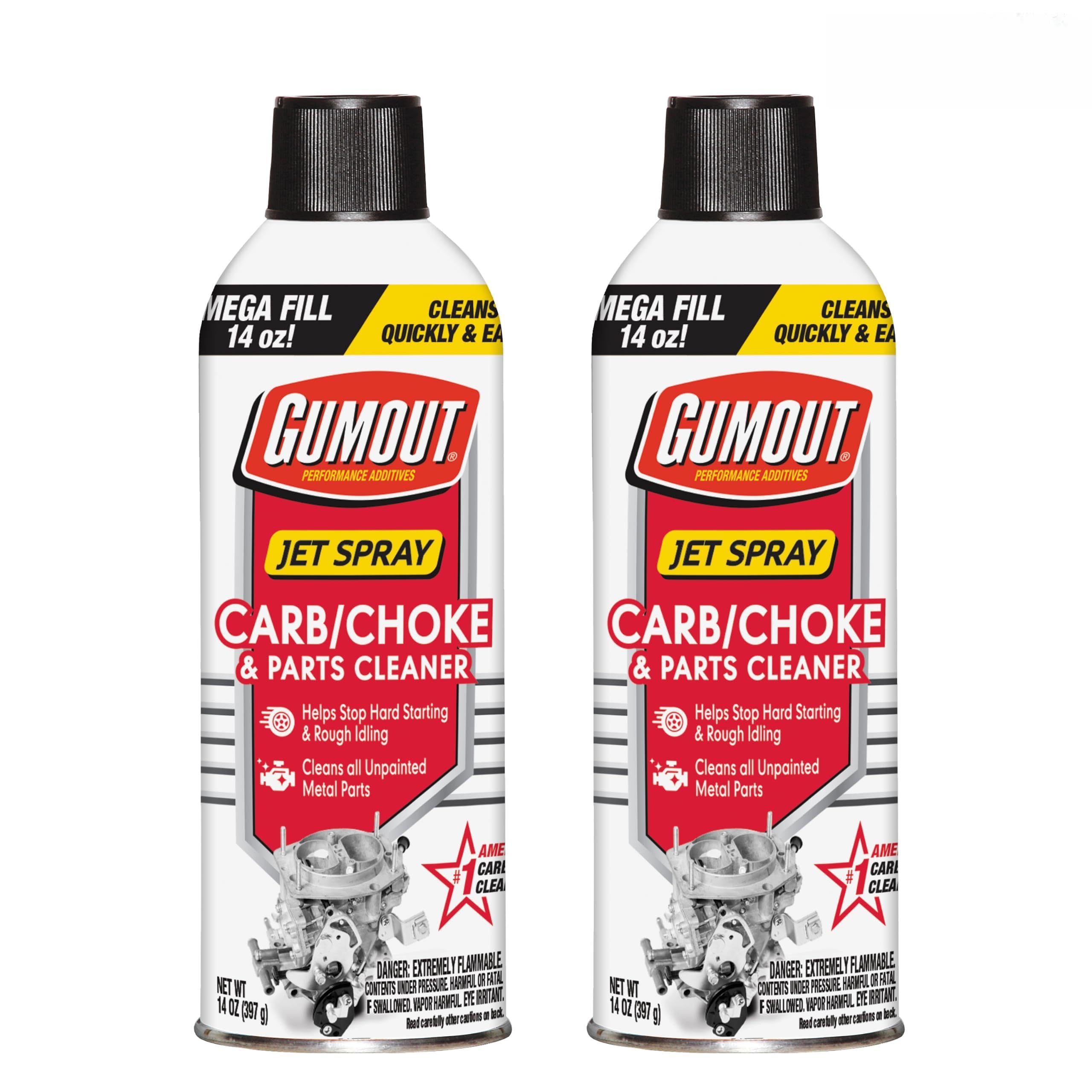 Gumout Carb & Choke Jet Spray Carburetor Cleaner, Pack of 2 | Removes gum varnis