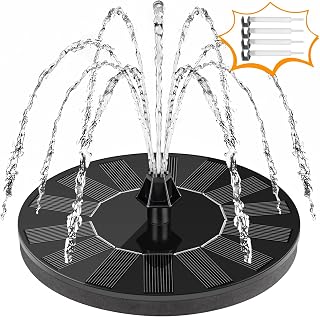 Mademax 1W Solar Bird Bath Fountain Pump, Solar Fountain, Free Standing Floating Solar Powered Water Fountain Pump for Bird Bath, Garden, Pond, Pool, Outdoor