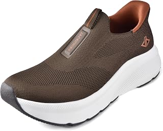 JACKSHIBO Men Slip in Free up Hands Shoe Wide Toe Box Arch Support Walking