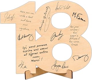 CUBIBOO 18 Wooden Number Decorations Support – 18 Years Old Boy Favors – Decorations 18 Years Old Girl