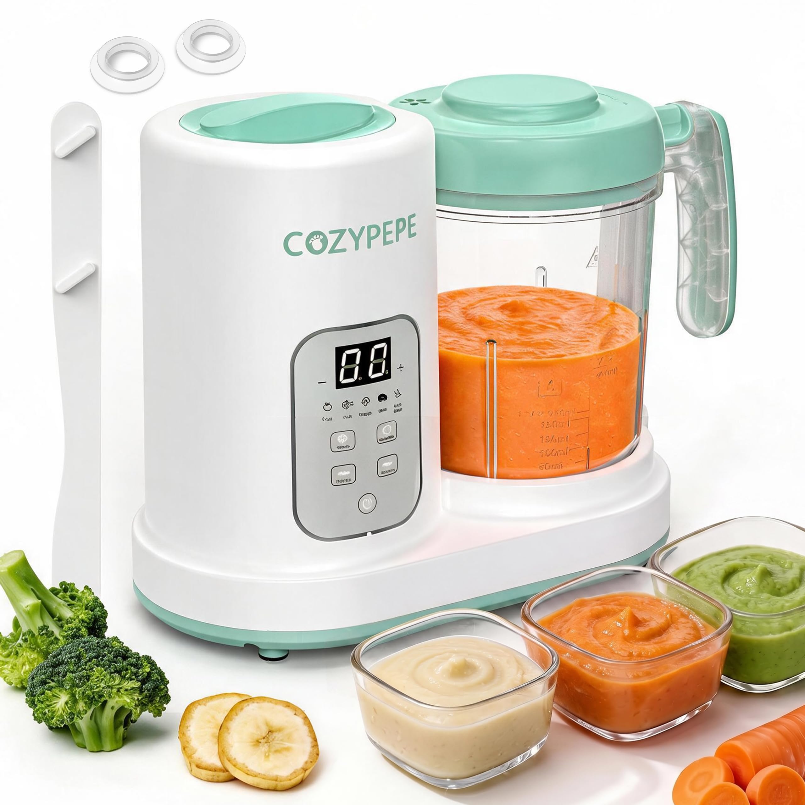 COZYPEPE Baby Food Maker, Steam & Grind in One, BPA-Free, 13.5oz, 6+ Months | St