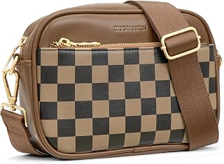 BOSTANTEN Quilted Small Crossbody Bag for Women Vegan Leather Purses