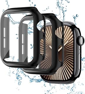 Apple Watch Screen Protector 44mm 40mm 46mm 42mm 41mm 45mm 42mm 38mm Series 10 9 8 7 6 5 4 3 SE/2nd Generation Case PC Hard Face Cover Tempered Glass + Bumper for iWatch Cover