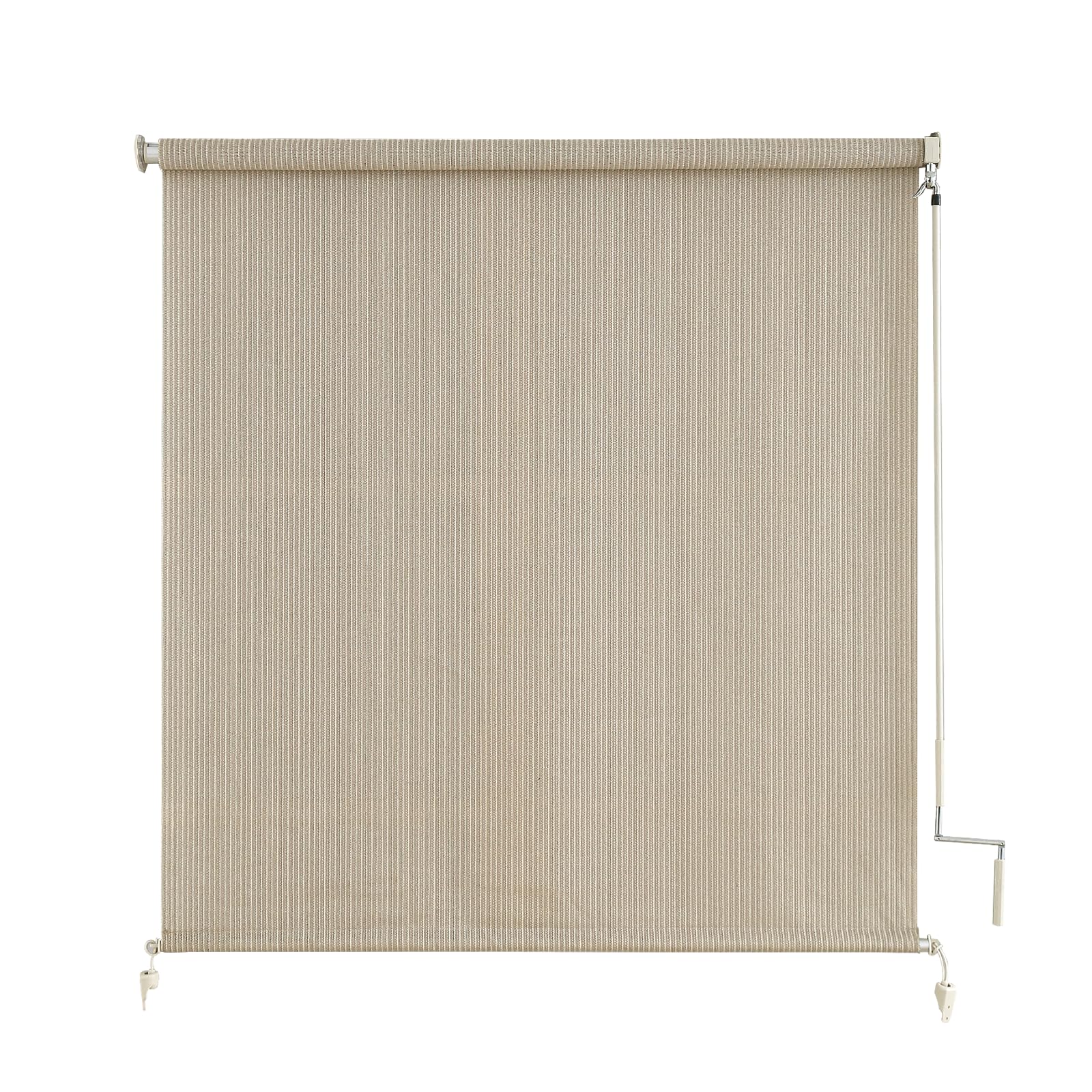 sunoff Cordless Sun Shades Outdoor Patio, Roller Up Blinds with Shade Cloth for 