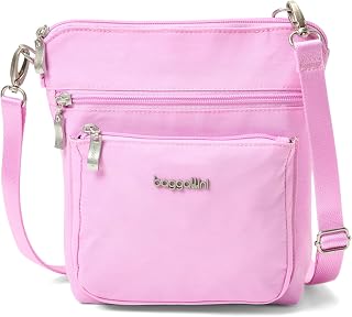 Baggallini Modern Pocket Crossbody Bag for Women, 8.5"x8.5" Handbag Purse with RFID, Lightweight Water-Resistant