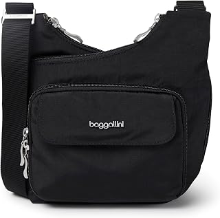 Baggallini Criss Cross 10x11 Crossbody Women Lightweight Water-Resistant Nylon Travel Bag W/RFID & Quick Access Pockets