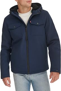 Levi's Men's Trucker Jacket with Hood Two Pockets Soft Shell Insulated Jacket