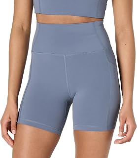 Amazon Essentials FormFlex Ultra Soft Active Cycling Shorts with Pockets, High Waist