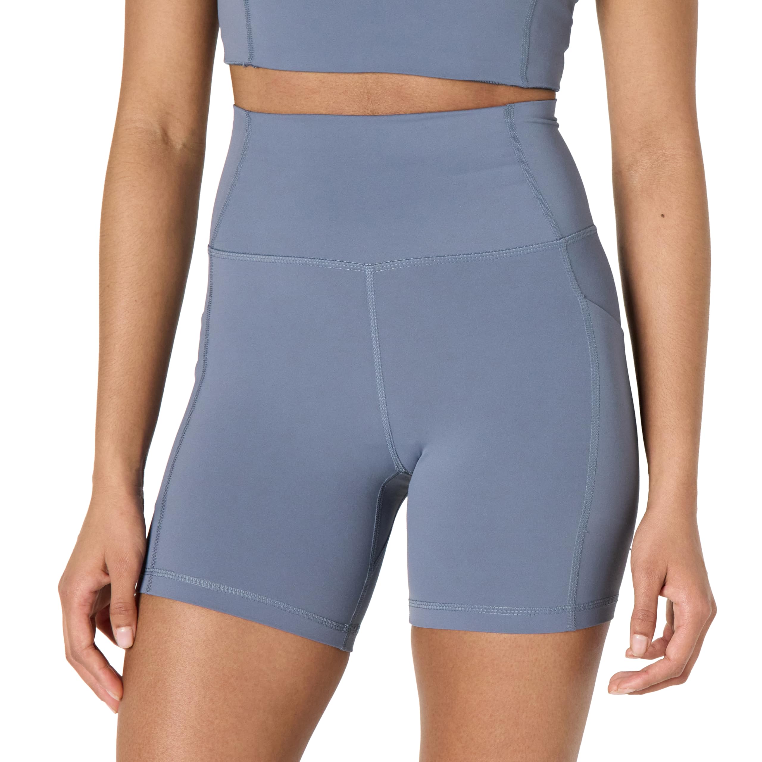 Amazon Essentials FormFlex Ultra Soft Active Cycling Shorts with Pockets, High W