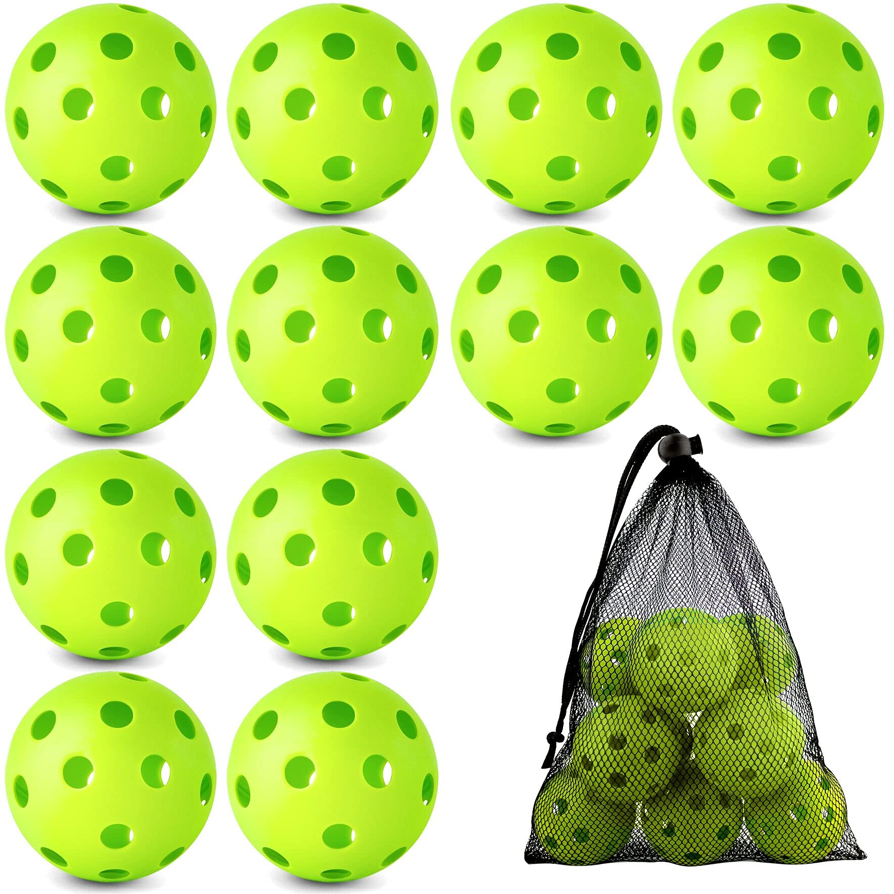 Coopay 12/50/100 Pack Plastic Baseballs Practice Training Balls Lightweight Holl