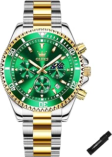 OLEVS Mens Stainless Steel Chronograph Waterproof Business Watch