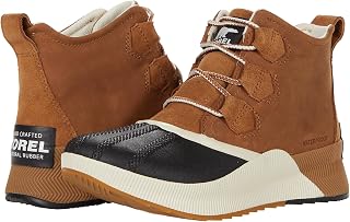 SOREL Women's Out 'N About III Classic Boot — Black, Grill — Waterproof Leather & Suede Winter Boots — Size 7.5