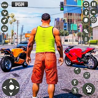 Real Open World Bike Gangster Simulator Crime Mission Game