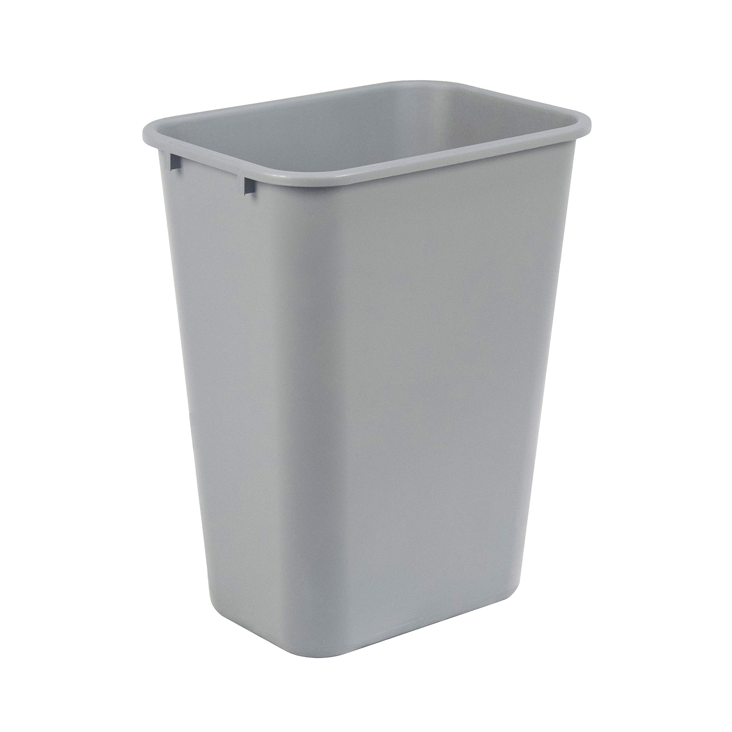 Amazon Basics Lightweight Rectangular Commercial Office Wastebasket, 10 Gallons,