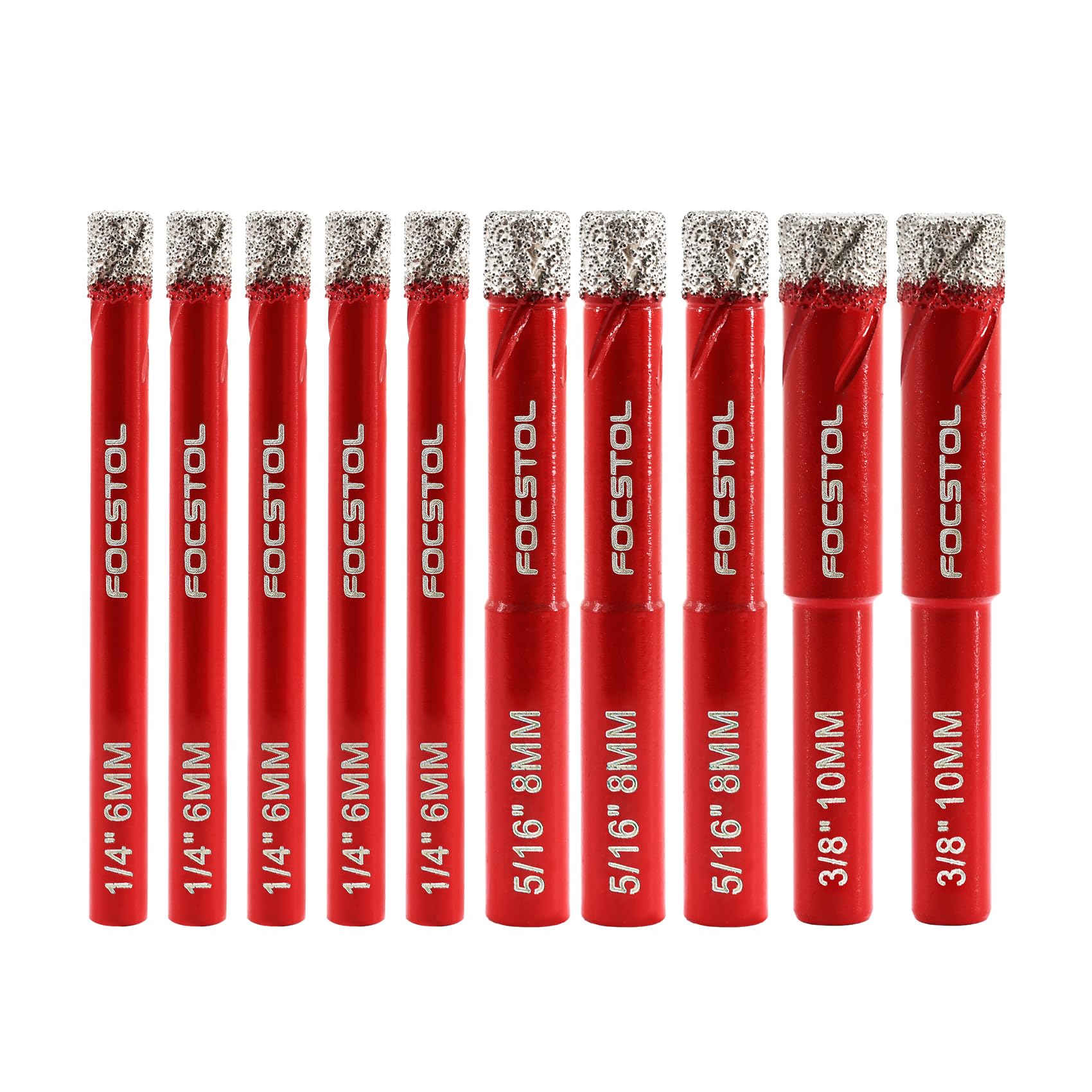 FOCSTOL Dry Diamond Drill Bit Set – Diamond Crown Drill Bit with Round Handle fo