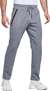Tansozer Mens Joggers Slim Fit Jogging Bottoms Zip Pockets