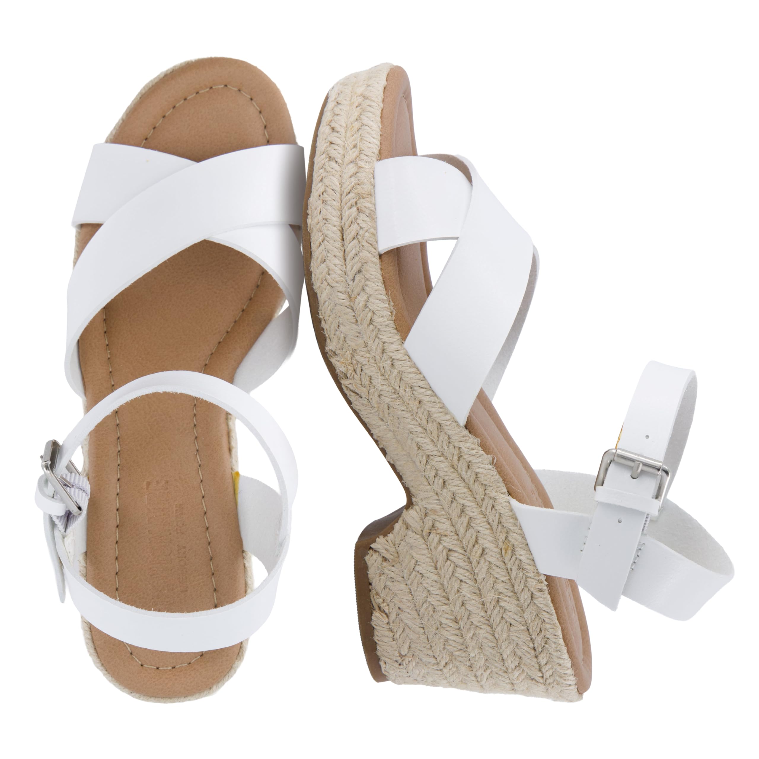 CUSHIONAIRE Sandalia de Cuña Alpargata Robbie para Mujer +Espuma Viscoelástica y