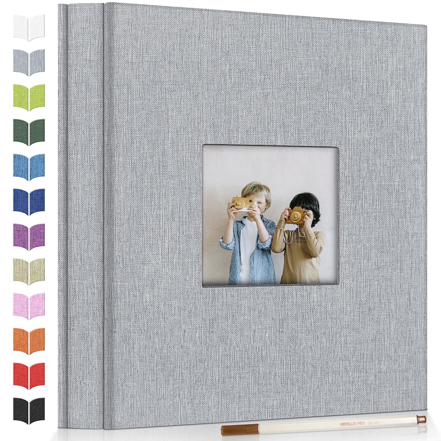 Artfeel Photo Album Self Adhesive Scrapbook Album for 3x5 4x6 5x7 8x10 Pictures,