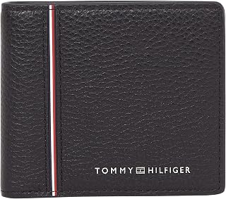 Tommy Hilfiger Men's Corp Mini Wallet Leather Bag, Black (Black), One Size