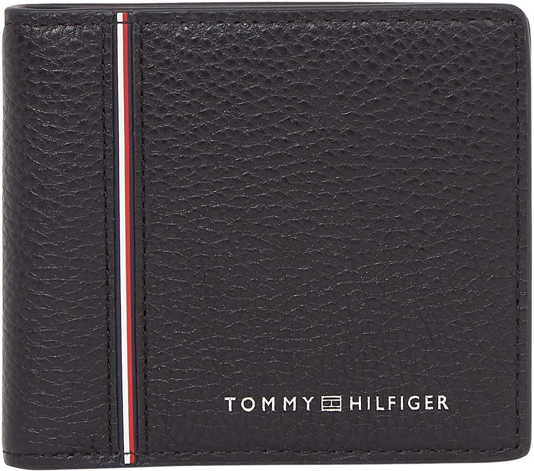 Tommy Hilfiger Men's Corp Mini Wallet Leather Bag, Black (Black), One Size