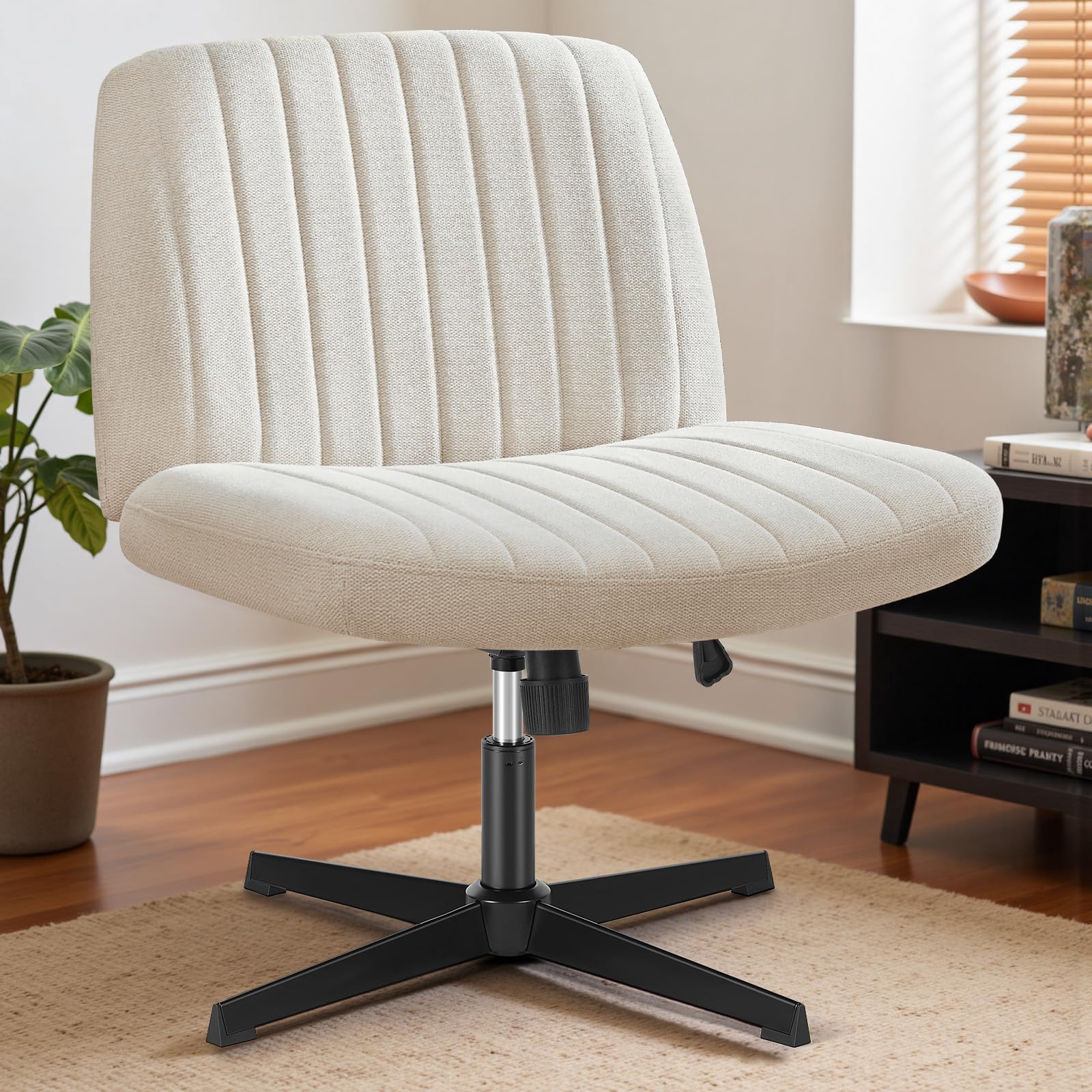 DUMOS Criss Cross Chair, Cross Legged Vanity Chair, Home Office