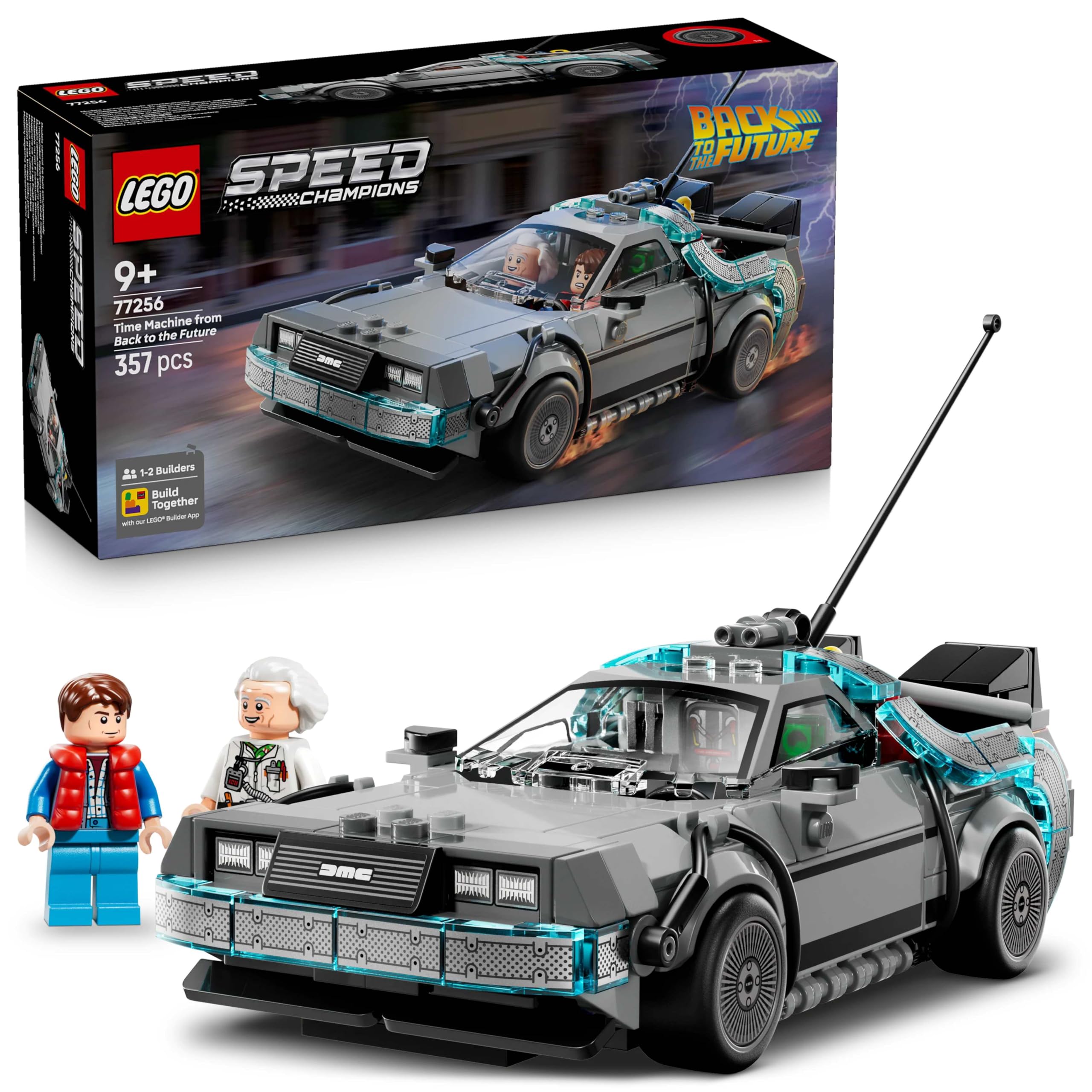 LEGO Speed Champions Time Machine from Back to the Future 77256 | Toys for 9+ Ye