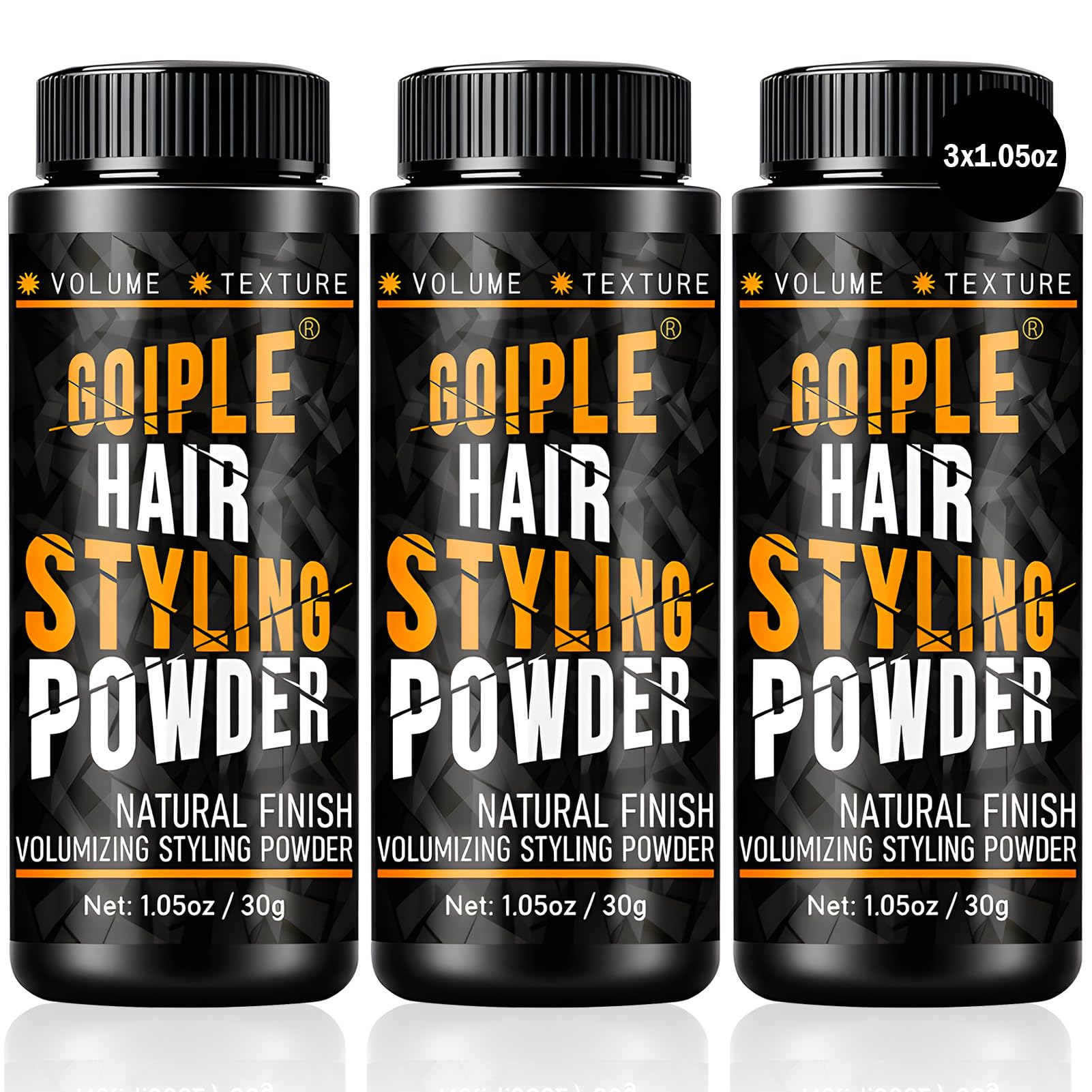 Goiple 3PCS Hair Styling Powder 1.05oz Natural Look Styling for Men Volumizing &