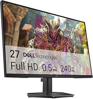 Dell 27 Gaming Monitor - SE2726HG, Full HD (1920x1080), 240Hz, Fast IPS | 0.5ms, AMD FreeSync Premium, 99% sRGB, HDR10, VESA (100x100mm), DisplayPort, 2 HDMI, 3 Year Warranty, Black
