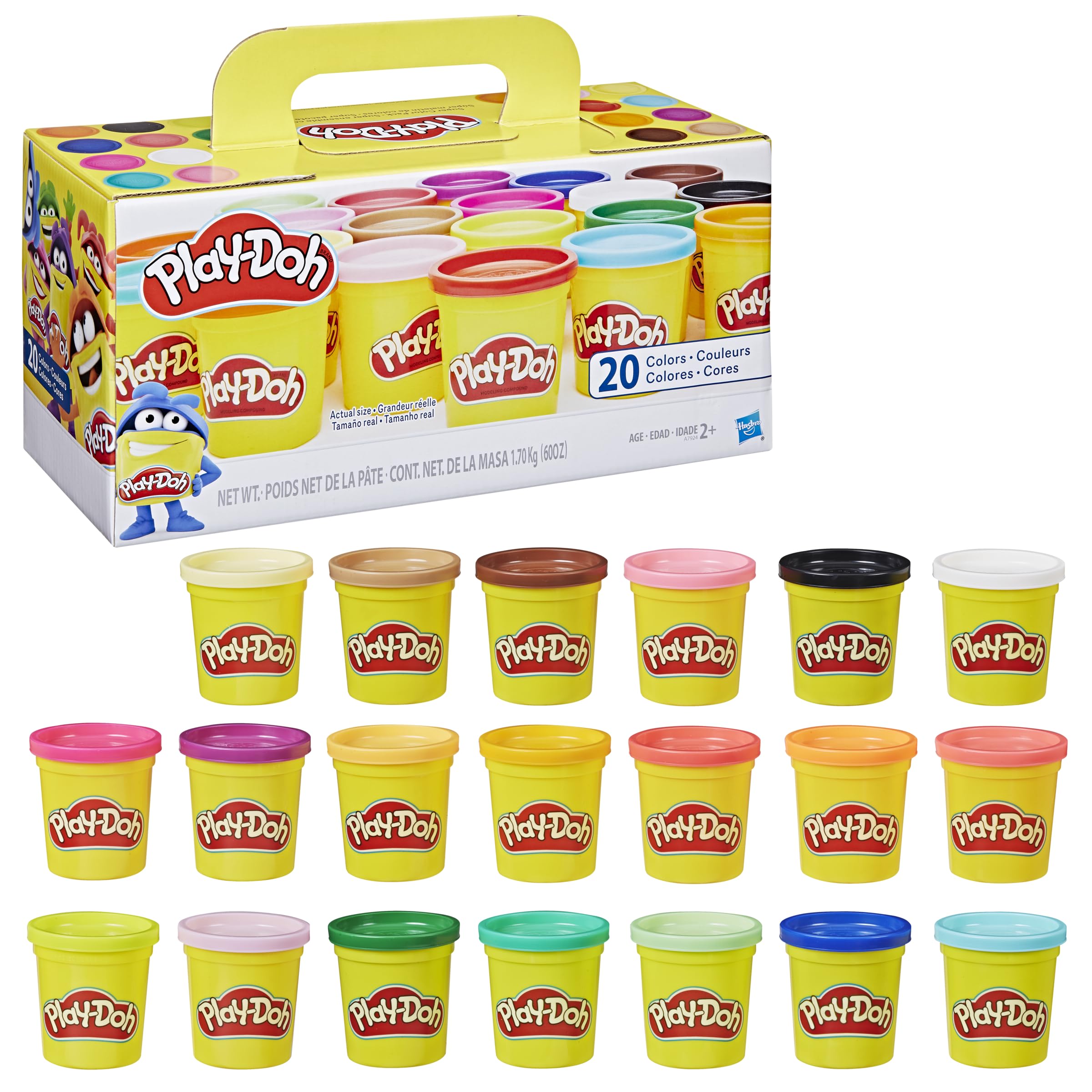 Hasbro Play-Doh A7924EU6 Super Colour, Set of 20, for imaginative and creative p