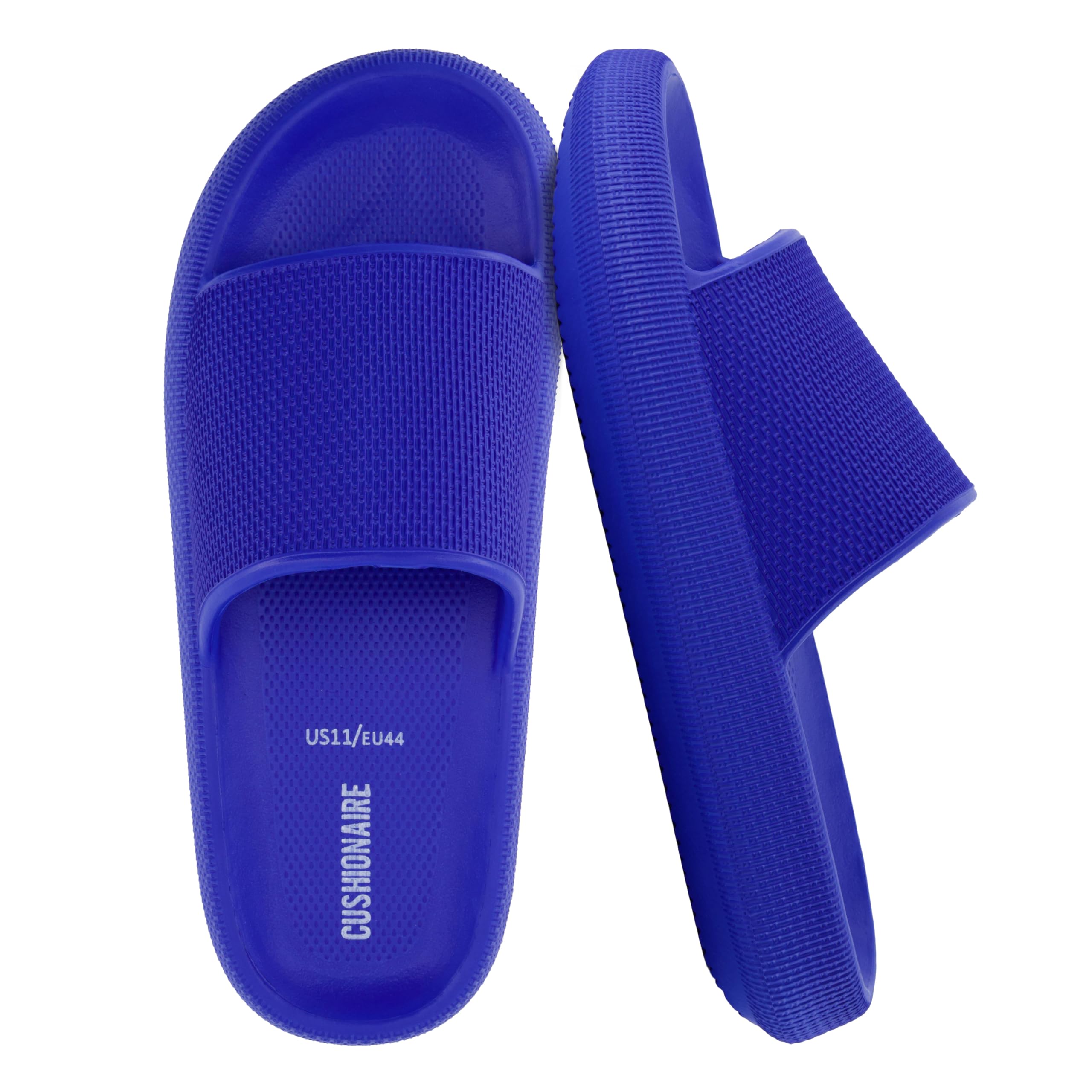 CUSHIONAIRE Feather Cloud Recovery Pool Slide for Men with +Comfort