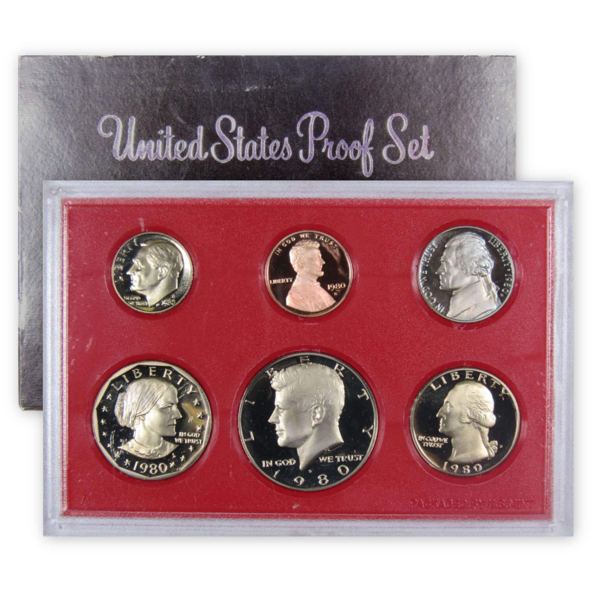 1980 Clad Proof Set U.S. Mint Original Government Packaging OGP | Collectible 6-