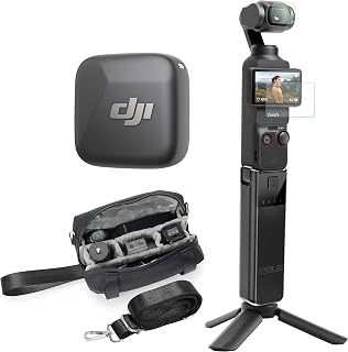 DJI Osmo Pocket 3 Enhanced Vlog Bundle, Vlogging Camera with 1'' CMOS | 4K/120fps Video, 3-Axis Stabilization, Original Standard Combo + DJI Mic Mini + Battery Handle + Tripod + Carrying Case