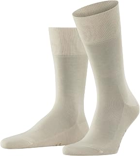FALKE Tiago Men's Cotton Socks with Scottish Thread White Black More Colours Thin Light Plain No Pattern for All Occasions Summer or Winter 1 Pair