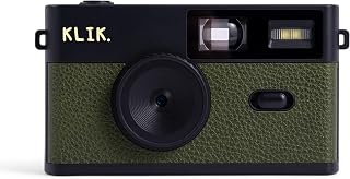 Klik Screen-Free Digital Camera | Stay Present & Capture Retro Photos | 3 Vintage Film-Style Filters, 500 Shots Per Charge, Built-in Flash, USB-C Photo Transfer, Rechargeable (Green)