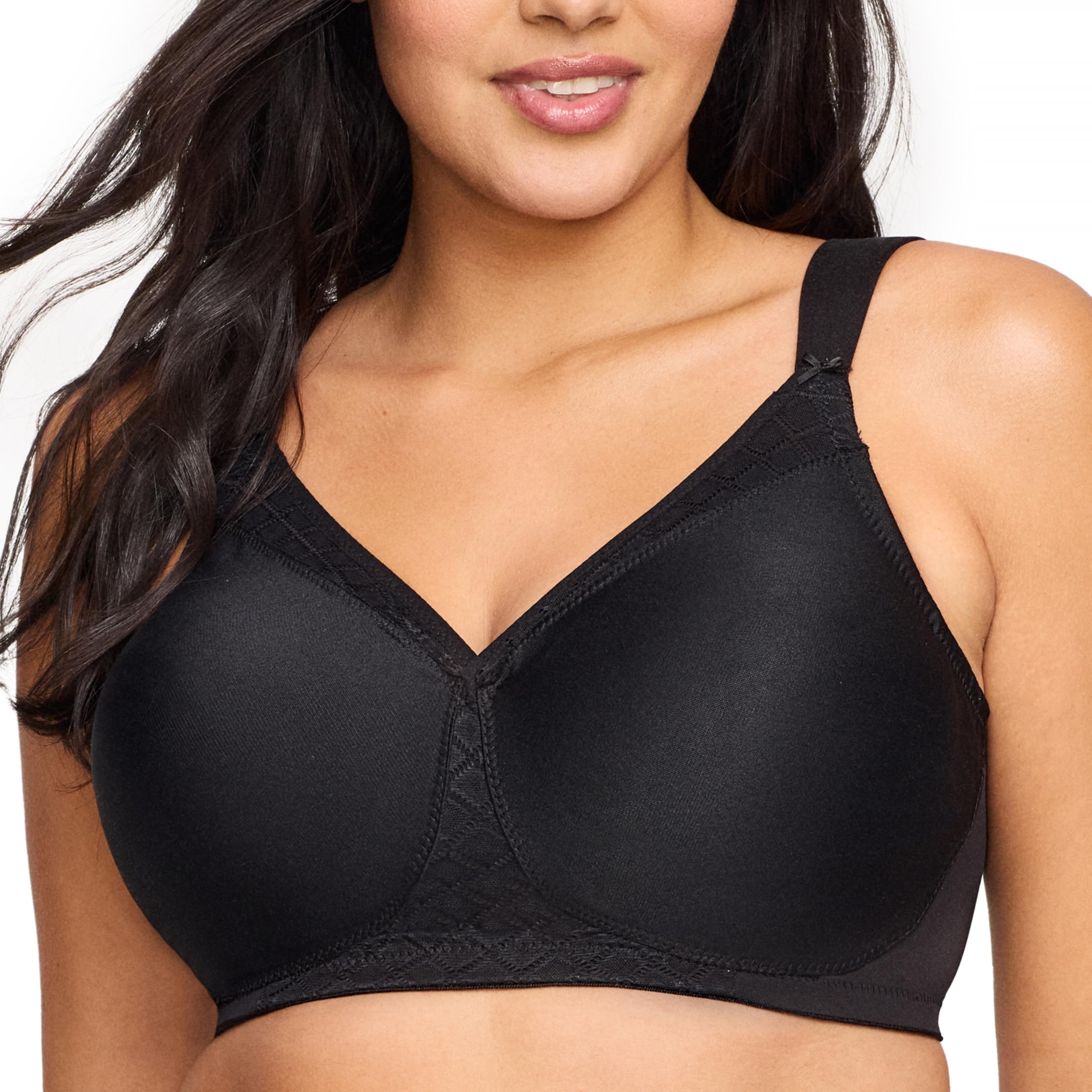 Glamorise Women's Plus Size T Shirt Bra with Seamless Straps