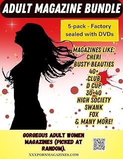 5 pack - Factory sealed with DVD Gorgeous Adult Women magazines - Picked at Random