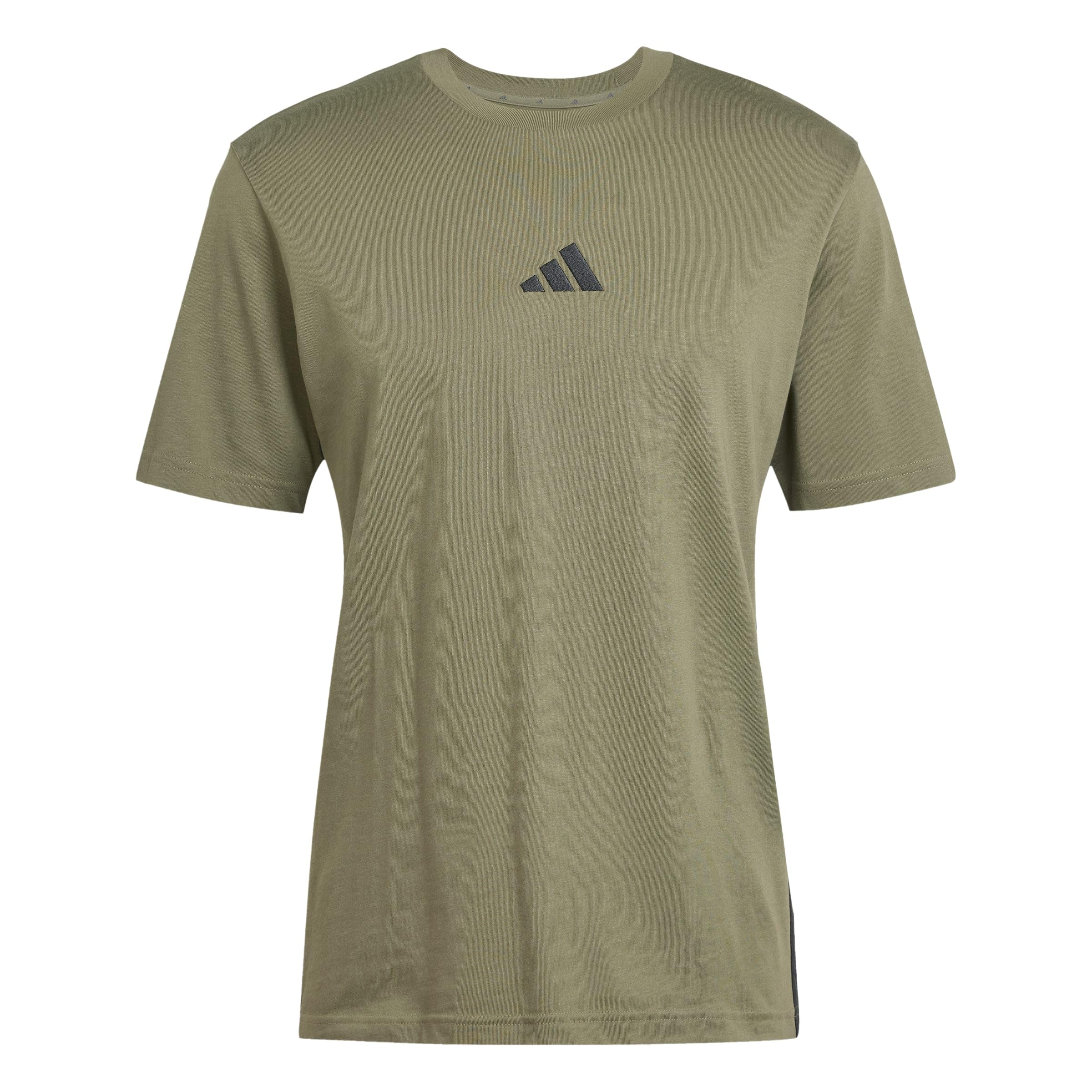 Adidas Men's Essential Three Stripes Single Jersey Tee