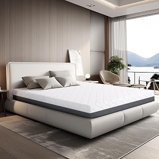 TANHK King Size Memory Mattress, 100% Made in Italy, Medium Firm, Orthopaedic, Pressure Point Relief System, Hypoallergenic, Antibacterial and Anti-Mite, High Breathability, 170 x 190 cm