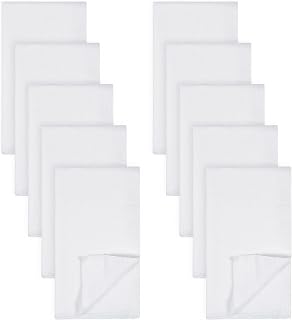 Gerber Unisex Baby Boys Girls Birdseye Flatfold Cloth Diapers Multipack White 10 Pack