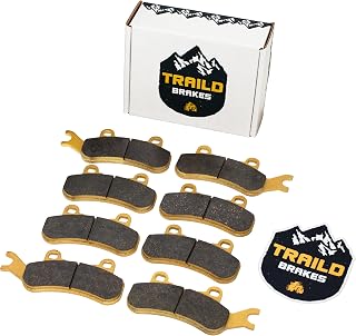Traild Ceramic Brake Pads for Can-Am Maverick X3 2017-2026 Front & Rear | Fits Maverick X3, MAX, Sport, Trail 2017-2026. Automotive-grade ceramic pads; quiet, hard stopping, less fade, longer life.