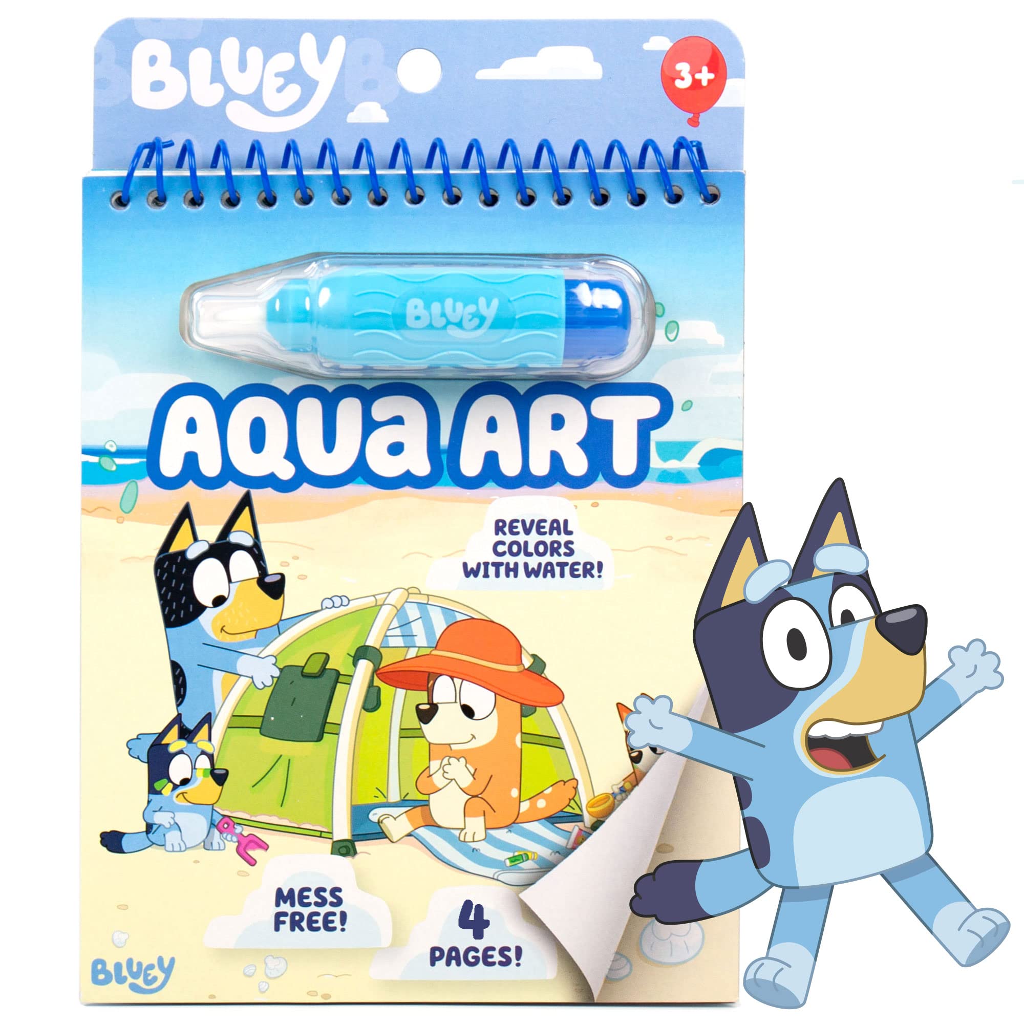 Horizon Group USA Bluey Aqua Art - Reusable Water Reveal Activity Pages With Wat