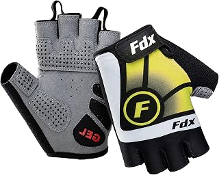 FDX Fingerless Cycling Gloves Gel Padded Breathable MTB Bike Mitts