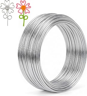 Caydo Aluminum Craft Wire 3mm, 10M(33Ft) Bendable for Crafts DIY Projects | 9Gauge Bendable Strong Flexible Armature Wire for iCord Handicrafts Decor Crafting Sculpting Jewelry Making Bonsai Modeling