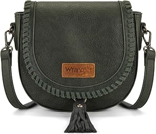 Wrangler - Bolso cruzado pequeño con solapa para mujer, bolsos trenzados en relieve con Tessel