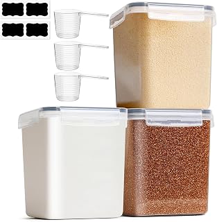 ComSaf Vorratsdosen mit Deckel luftdicht 2,5 L 3er Set ，Mehl Aufbewahrung